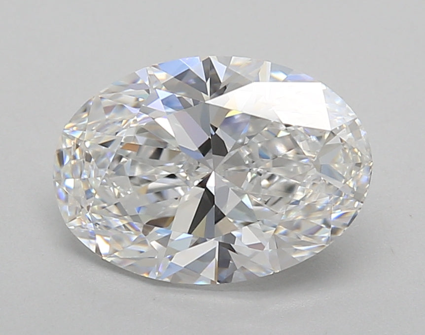 2.03 Carat Oval Shaped, Excellent Cut, D Color, VVS2 Clarity, IGI Certified Lab Grown Diamond