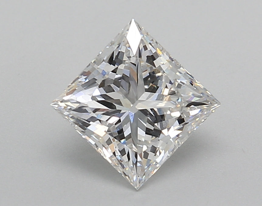 1.52 Carat Princess Shaped, Excellent Cut, E Color, VVS2 Clarity, IGI Certified Lab Grown Diamond