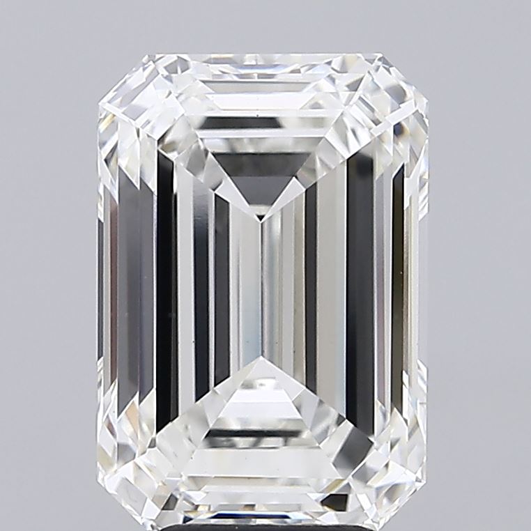 6.06 Carat Emerald Shaped, Ideal Cut, D Color, VVS2 Clarity, IGI Certified Lab Grown Diamond