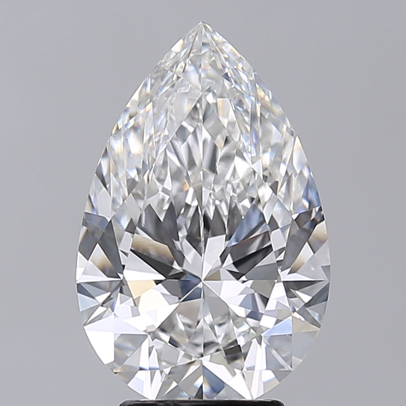 4.02 Carat Pear Shaped, Excellent Cut, E Color, VVS2 Clarity, IGI Certified Lab Grown Diamond