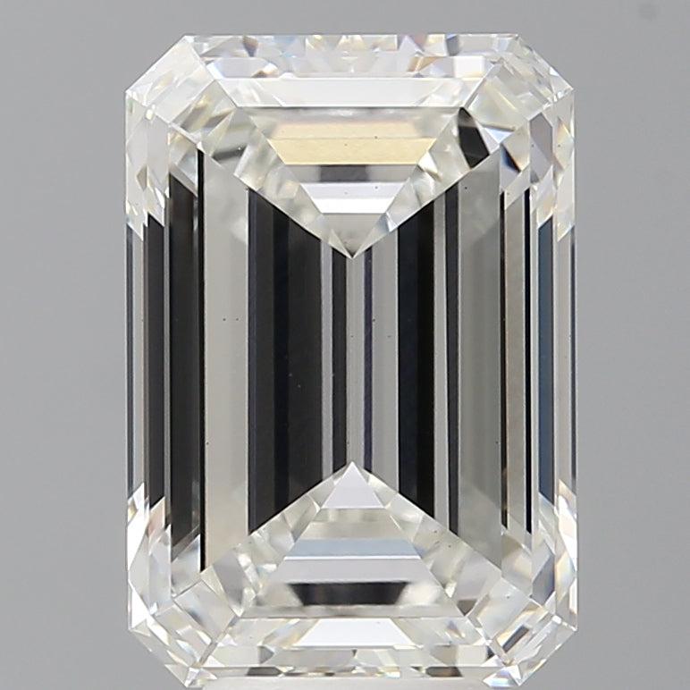 6.55 Carat Emerald Shaped, Ideal Cut, F Color, VVS2 Clarity, IGI Certified Lab Grown Diamond