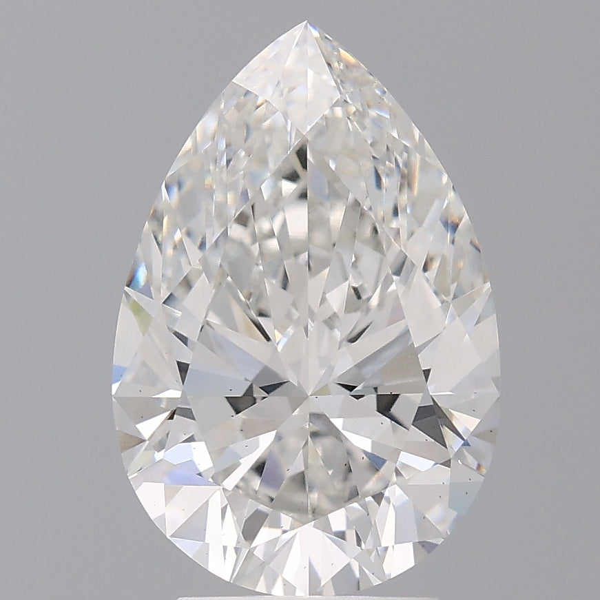 3.55 Carat Pear Shaped, Ideal Cut, F Color, VS2 Clarity, IGI Certified Lab Grown Diamond