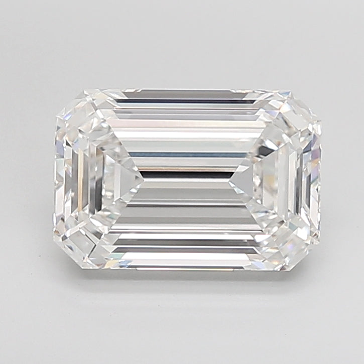 5.05 Carat Emerald Shaped, Ideal Cut, E Color, VVS2 Clarity, IGI Certified Lab Grown Diamond