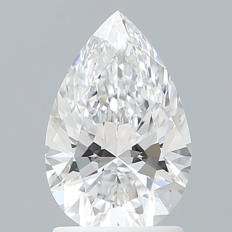 1.58 Carat Pear Shaped, Ideal Cut, D Color, VVS2 Clarity, IGI Certified Lab Grown Diamond