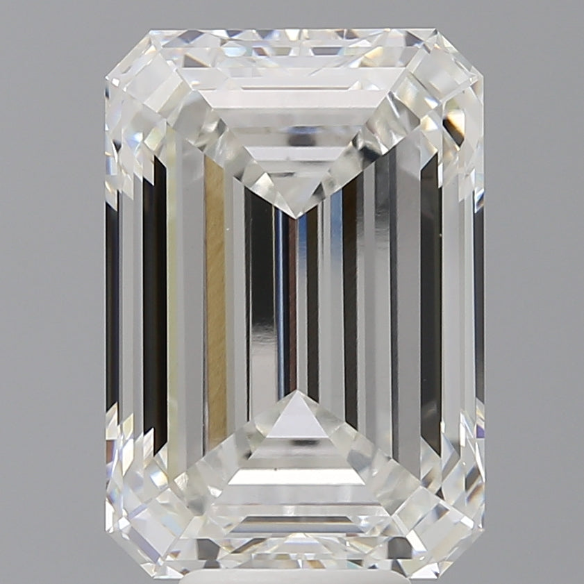 8.59 Carat Emerald Shaped, Ideal Cut, F Color, VVS2 Clarity, IGI Certified Lab Grown Diamond
