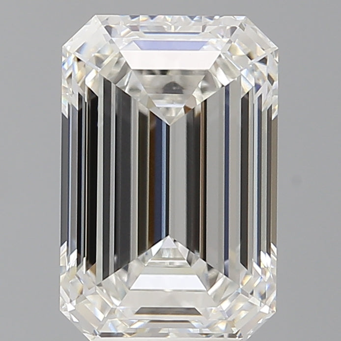 4.58 Carat Emerald Shaped, Ideal Cut, F Color, VVS1 Clarity, IGI Certified Lab Grown Diamond