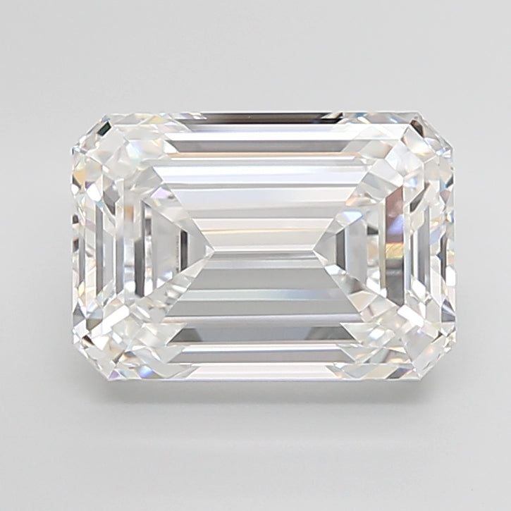 10.10 Carat Emerald Shaped, Ideal Cut, E Color, VVS2 Clarity, IGI Certified Lab Grown Diamond