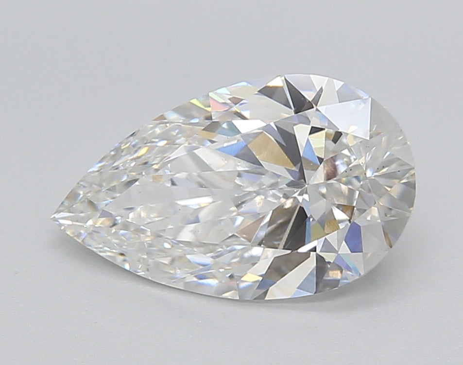 2.02 Carat Pear Shaped, Excellent Cut, E Color, VS1 Clarity, IGI Certified Lab Grown Diamond