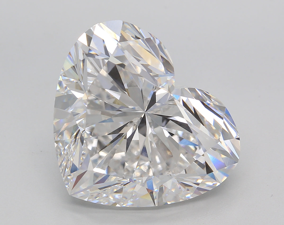 14.25 Carat Heart Shaped, Excellent Cut, E Color, VVS2 Clarity, IGI Certified Lab Grown Diamond