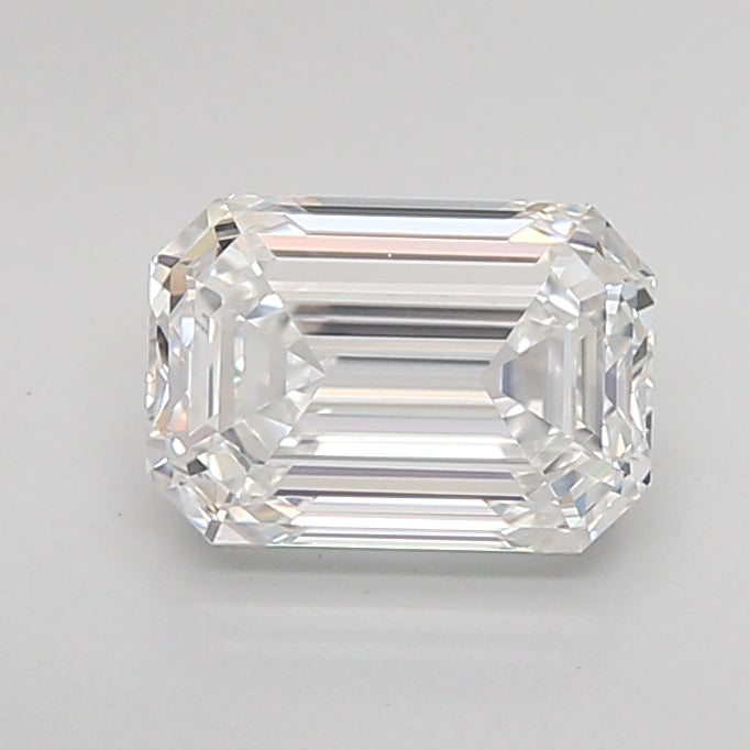1.52 Carat Emerald Shaped, Ideal Cut, F Color, VS1 Clarity, IGI Certified Lab Grown Diamond