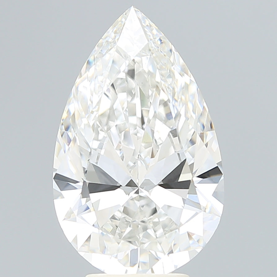 5.36 Carat Pear Shaped, Ideal Cut, F Color, VS1 Clarity, IGI Certified Lab Grown Diamond