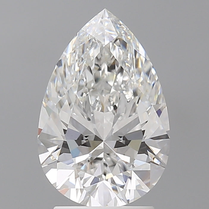 2.58 Carat Pear Shaped, Ideal Cut, E Color, VVS2 Clarity, IGI Certified Lab Grown Diamond
