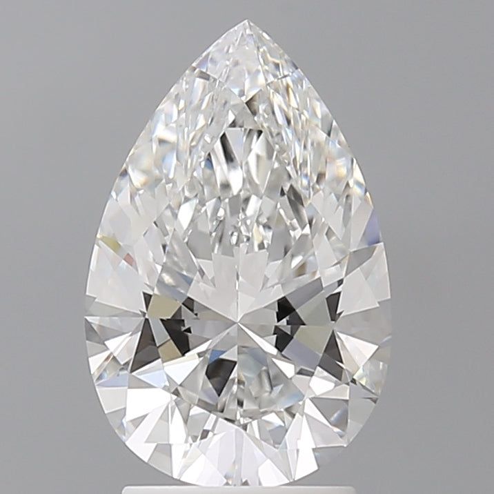 2.60 Carat Pear Shaped, Ideal Cut, E Color, VVS2 Clarity, IGI Certified Lab Grown Diamond