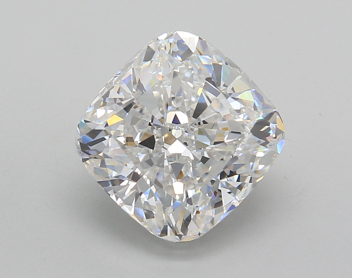 5.02 Carat Cushion Shaped, Excellent Cut, D Color, VVS2 Clarity, IGI Certified Lab Grown Diamond
