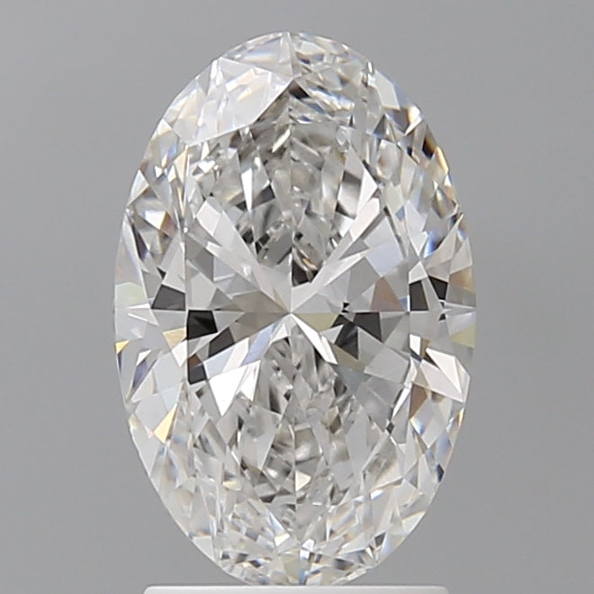 2.10 Carat Oval Shaped, Ideal Cut, F Color, VVS2 Clarity, IGI Certified Lab Grown Diamond