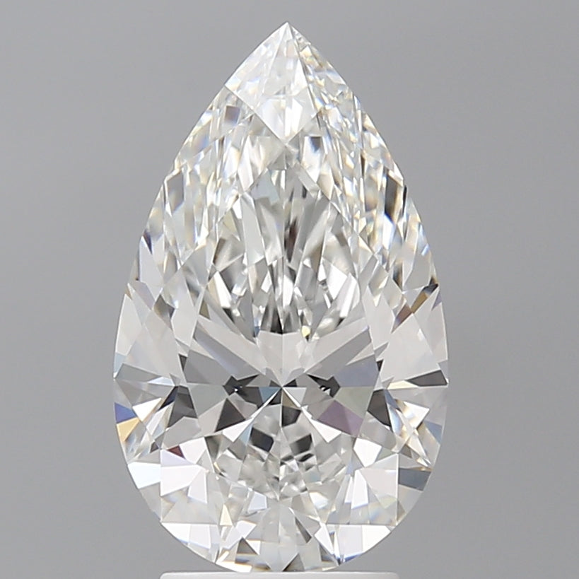3.51 Carat Pear Shaped, Ideal Cut, F Color, VVS2 Clarity, IGI Certified Lab Grown Diamond