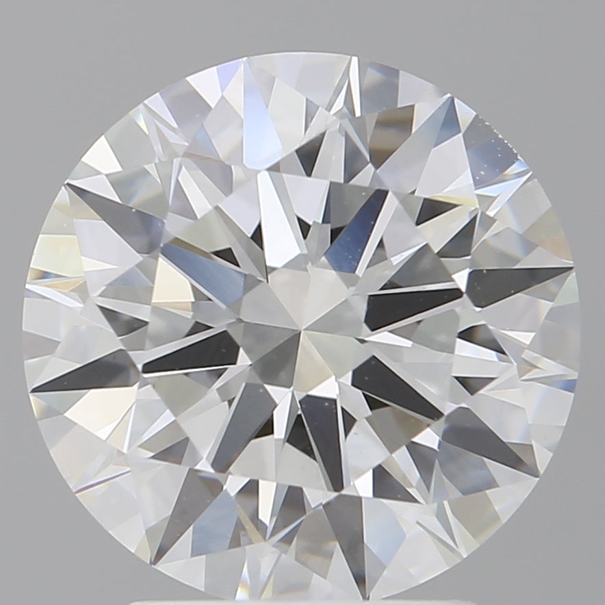 3.06 Carat Round Shaped, Ideal Cut, E Color, VVS2 Clarity, IGI Certified Lab Grown Diamond