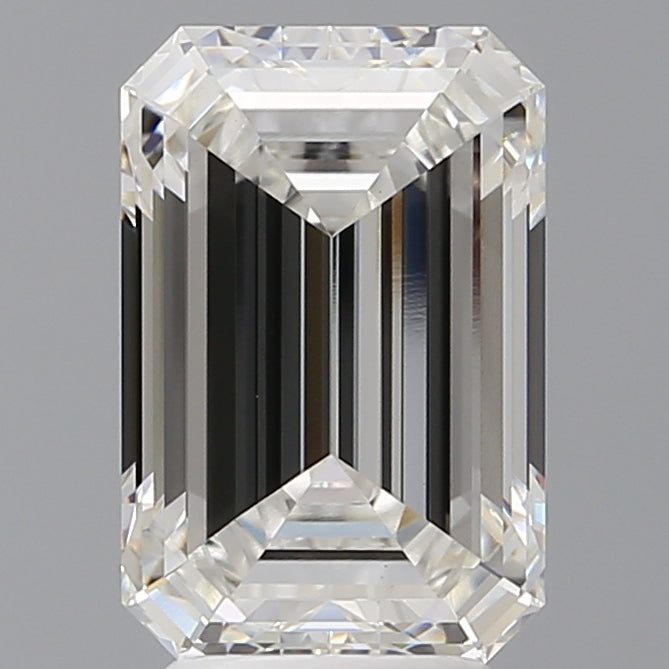 4.08 Carat Emerald Shaped, Excellent Cut, F Color, VVS2 Clarity, IGI Certified Lab Grown Diamond