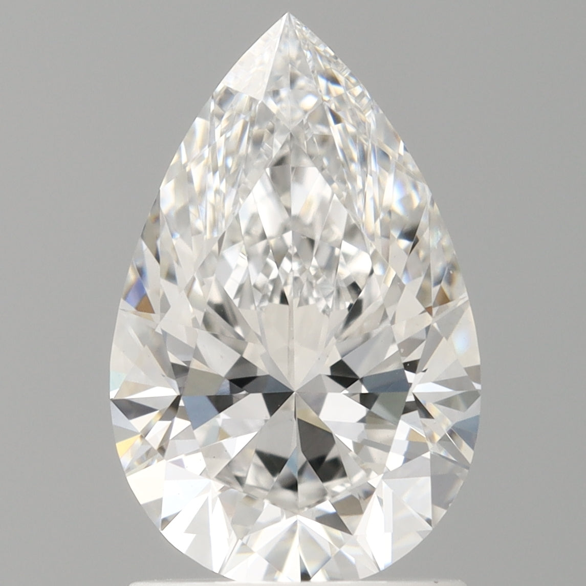 1.53 Carat Pear Shaped, Ideal Cut, E Color, VS1 Clarity, IGI Certified Lab Grown Diamond