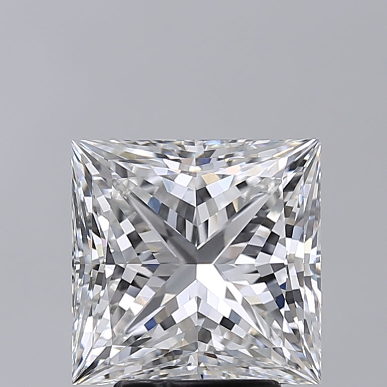 4.02 Carat Princess Shaped, Excellent Cut, E Color, VVS2 Clarity, IGI Certified Lab Grown Diamond