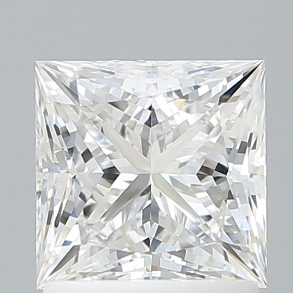 1.53 Carat Princess Shaped, Ideal Cut, D Color, VVS2 Clarity, IGI Certified Lab Grown Diamond