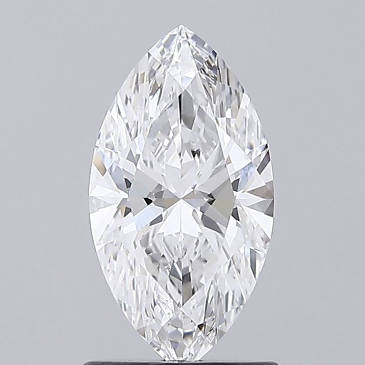 1.09 Carat Marquise Shaped, Ideal Cut, D Color, VVS2 Clarity, IGI Certified Lab Grown Diamond