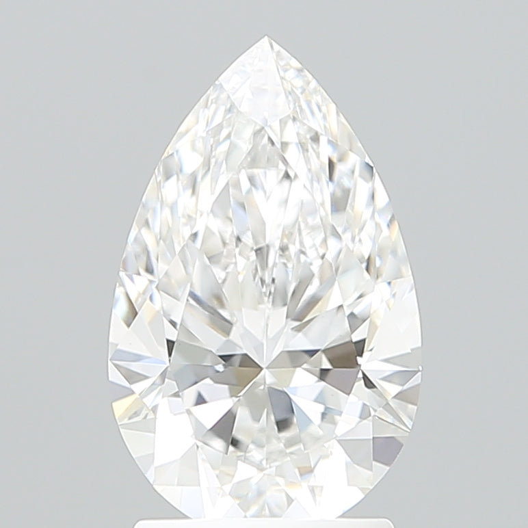 2.09 Carat Pear Shaped, Ideal Cut, E Color, VVS2 Clarity, IGI Certified Lab Grown Diamond
