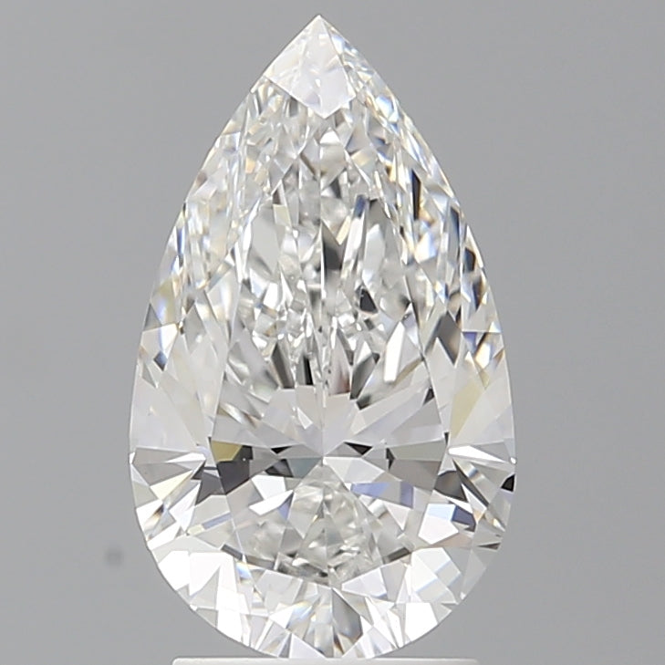 2.57 Carat Pear Shaped, Ideal Cut, E Color, VVS2 Clarity, IGI Certified Lab Grown Diamond