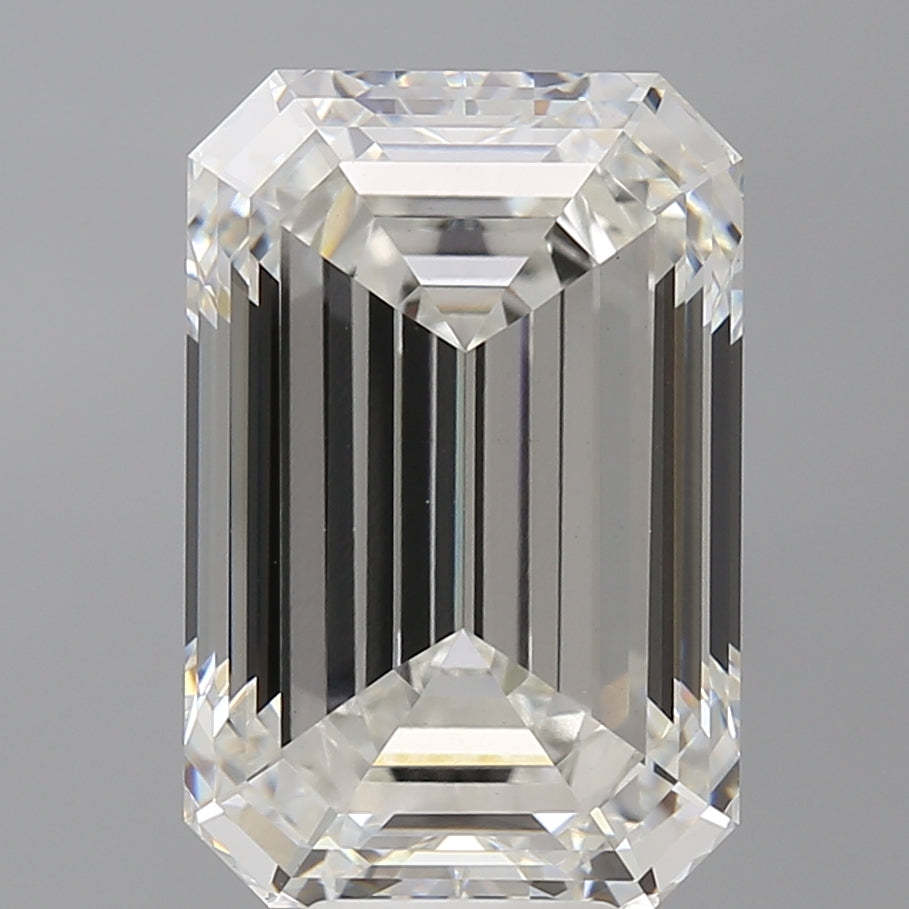9.51 Carat Emerald Shaped, Ideal Cut, F Color, VVS2 Clarity, IGI Certified Lab Grown Diamond