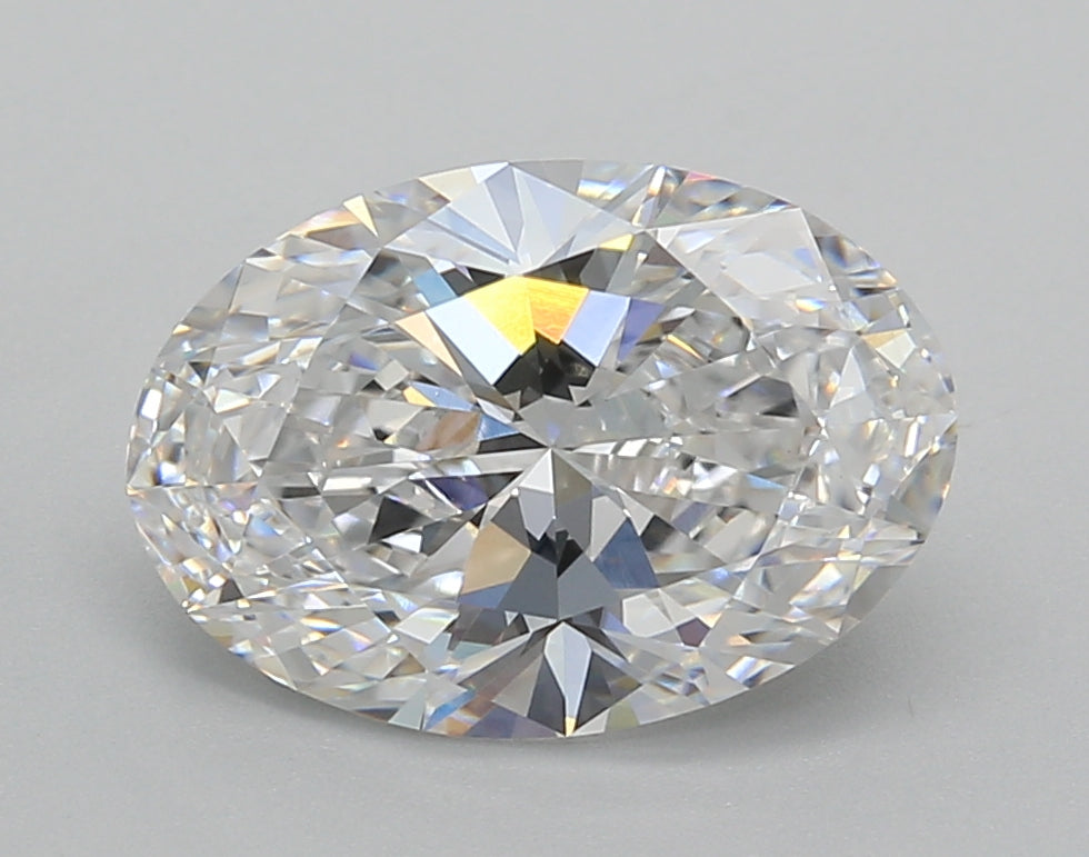 3.02 Carat Oval Shaped, Excellent Cut, D Color, VVS2 Clarity, IGI Certified Lab Grown Diamond