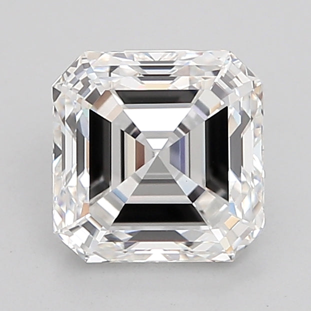 2.05 Carat Asscher Shaped, Ideal Cut, E Color, VVS2 Clarity, IGI Certified Lab Grown Diamond