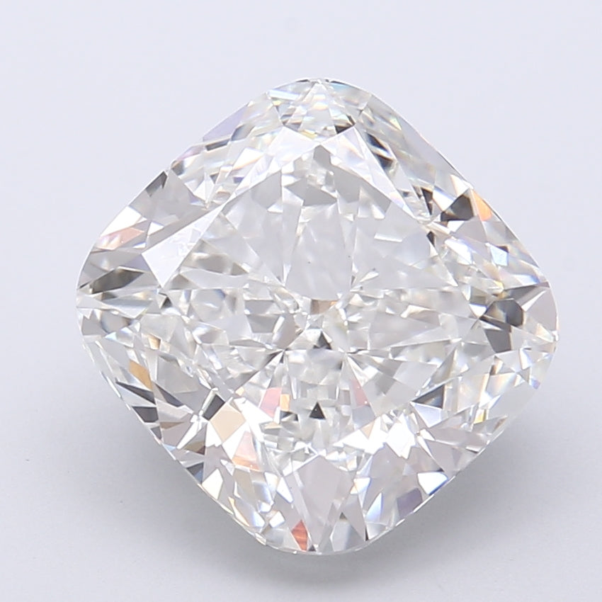6.12 Carat Cushion Shaped, Very Good Cut, F Color, VVS2 Clarity, IGI Certified Lab Grown Diamond