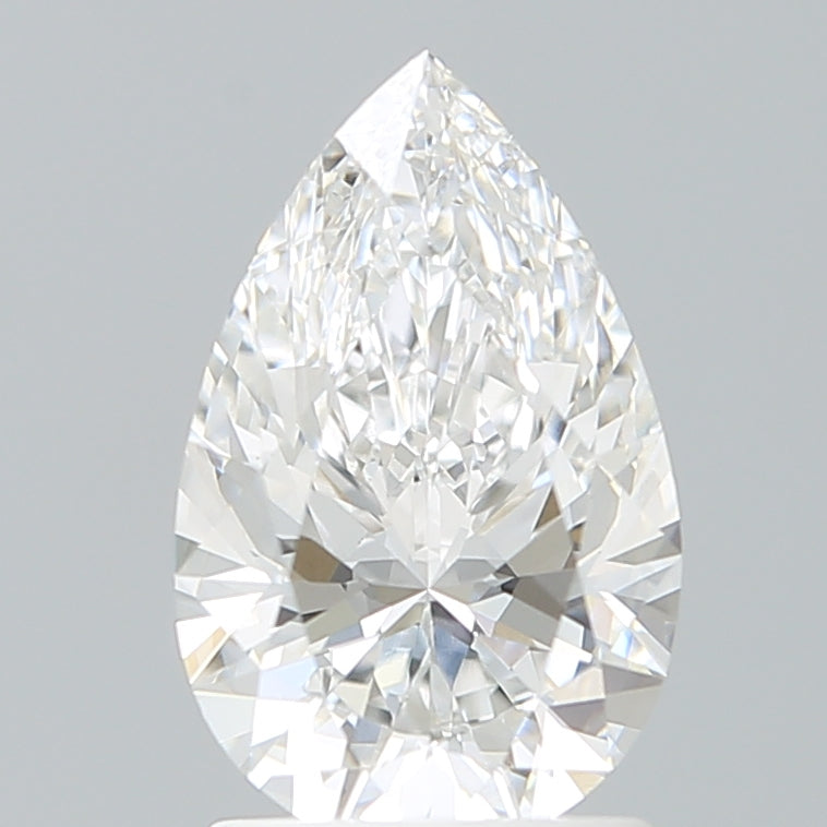 1.75 Carat Pear Shaped, Ideal Cut, D Color, VVS2 Clarity, IGI Certified Lab Grown Diamond