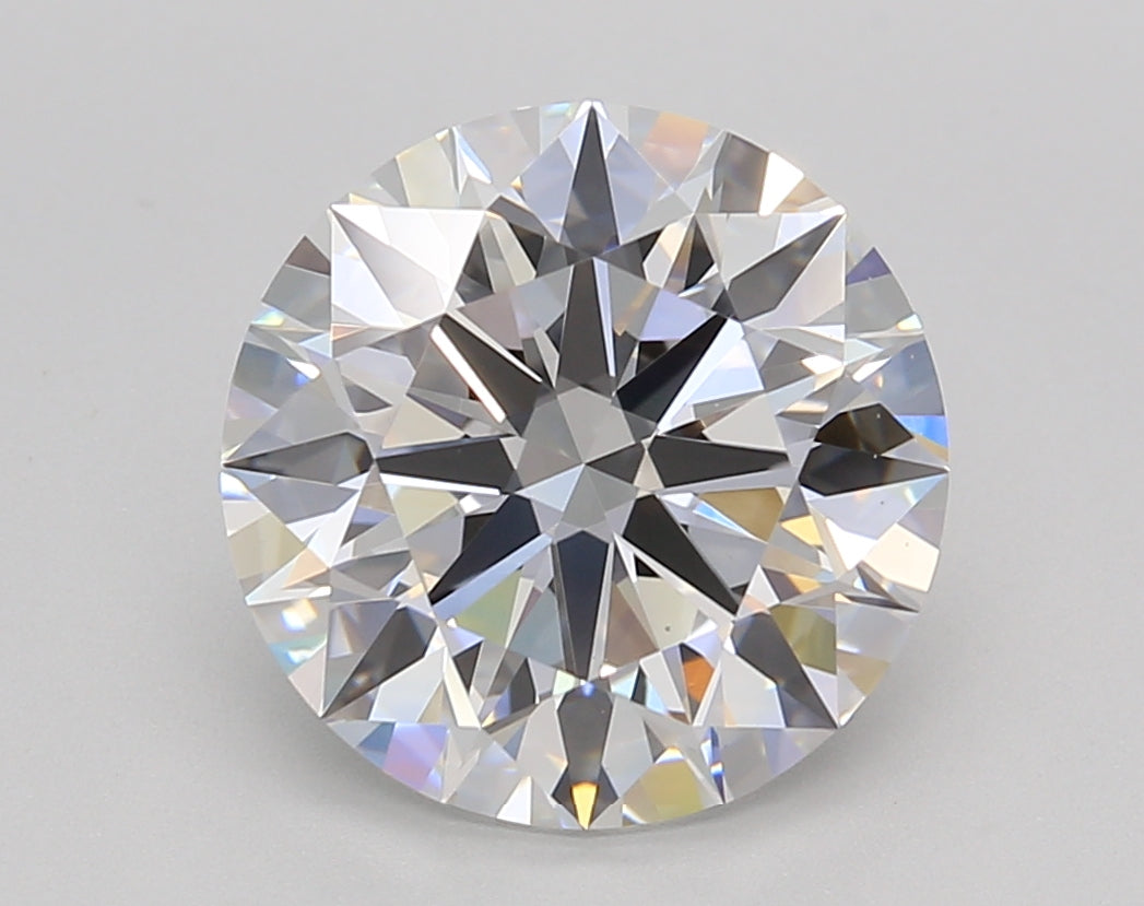 4.03 Carat Round Shaped, Excellent Cut, E Color, VVS2 Clarity, GIA Certified Lab Grown Diamond