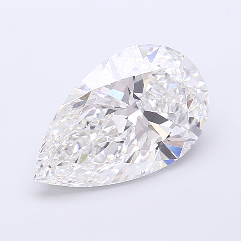 2.51 Carat Pear Shaped, Very Good Cut, D Color, VS1 Clarity, IGI Certified Lab Grown Diamond