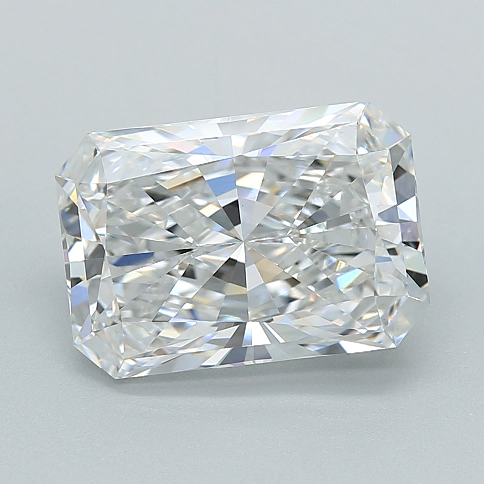 3.55 Carat Radiant Shaped, Ideal Cut, E Color, VVS2 Clarity, IGI Certified Lab Grown Diamond