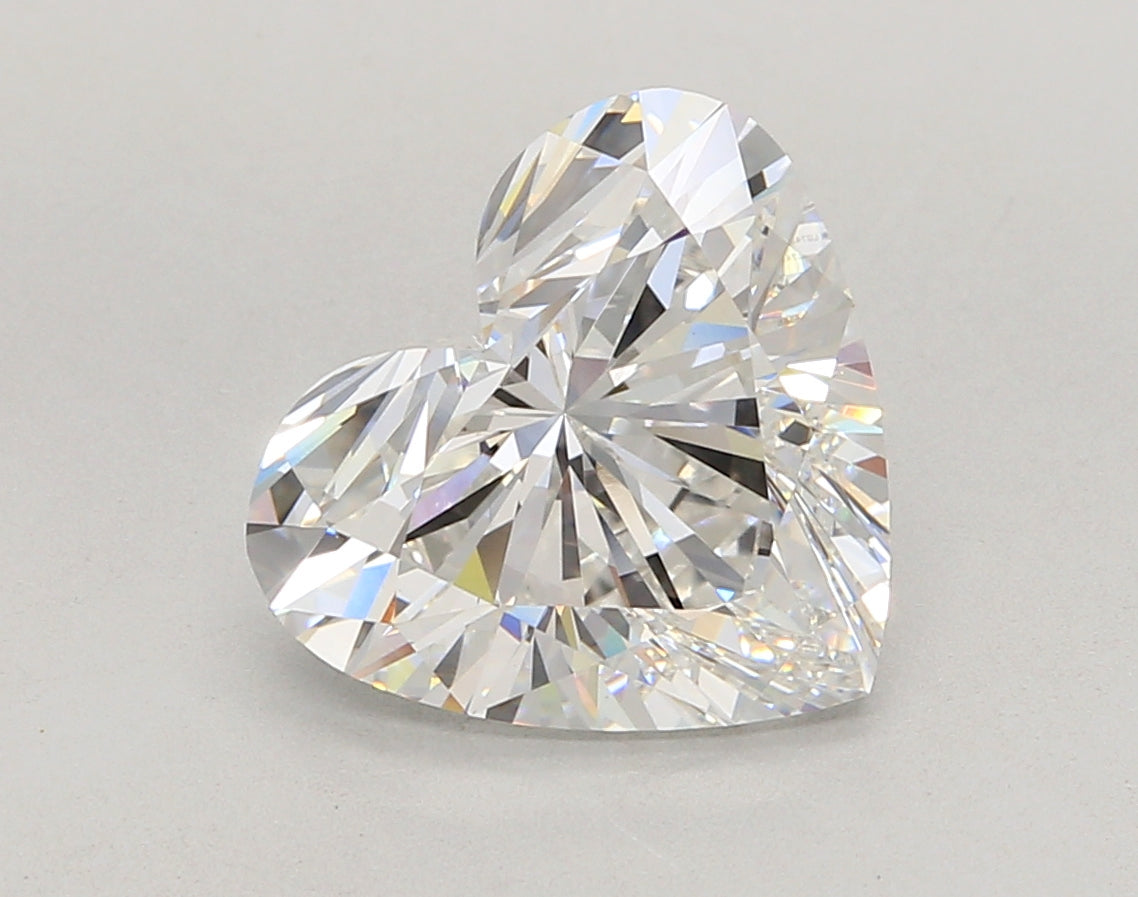 4.54 Carat Heart Shaped, Ideal Cut, E Color, VVS2 Clarity, IGI Certified Lab Grown Diamond