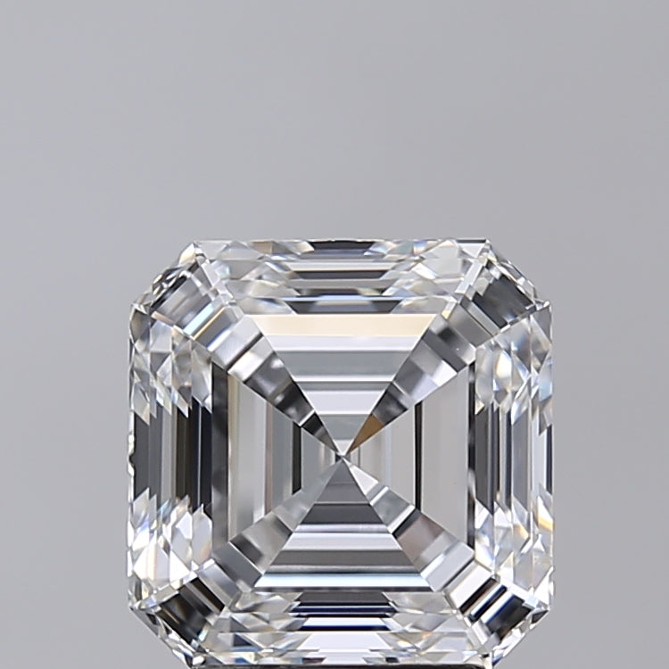 3.52 Carat Asscher Shaped, Ideal Cut, E Color, VVS2 Clarity, IGI Certified Lab Grown Diamond