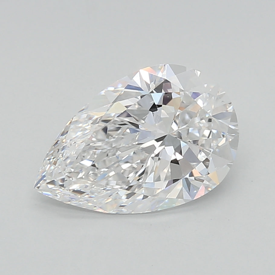2.03 Carat Pear Shaped, Excellent Cut, E Color, VVS2 Clarity, IGI Certified Lab Grown Diamond