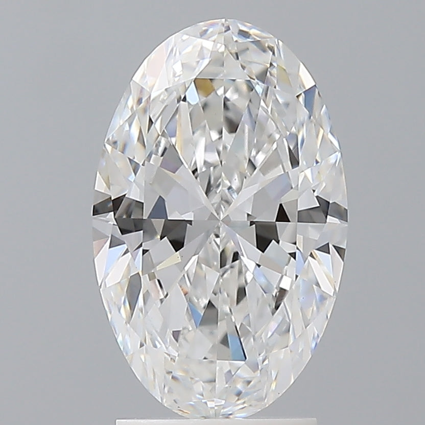 2.55 Carat Oval Shaped, Ideal Cut, D Color, VS1 Clarity, IGI Certified Lab Grown Diamond