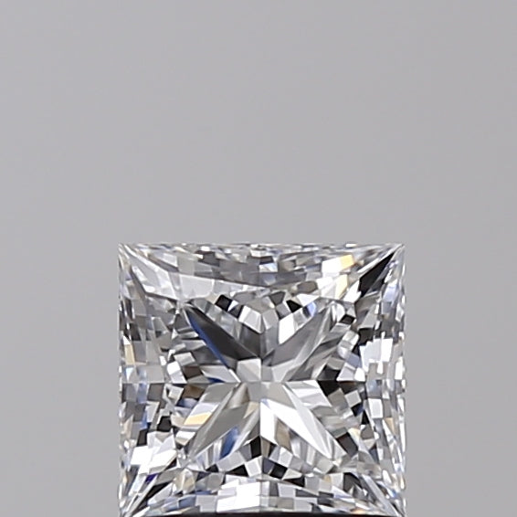 1.02 Carat Princess Shaped, Ideal Cut, D Color, VVS2 Clarity, IGI Certified Lab Grown Diamond