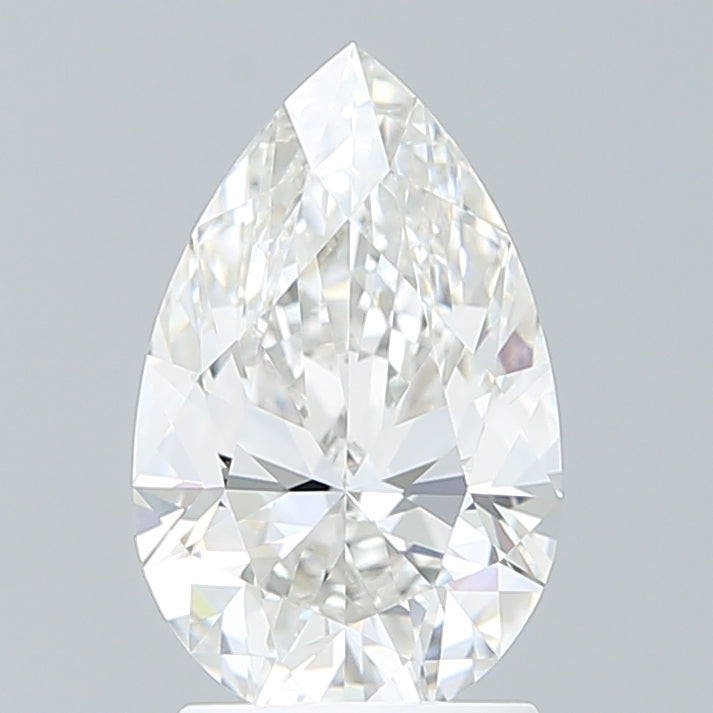 2.06 Carat Pear Shaped, Ideal Cut, F Color, VVS1 Clarity, IGI Certified Lab Grown Diamond