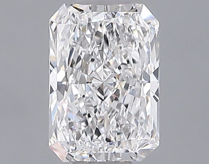 0.91 Carat Radiant Shaped, Ideal Cut, D Color, VVS2 Clarity, IGI Certified Lab Grown Diamond