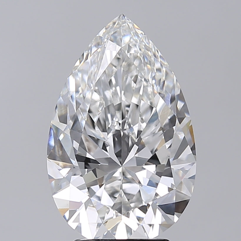 4.01 Carat Pear Shaped, Excellent Cut, E Color, VVS2 Clarity, IGI Certified Lab Grown Diamond