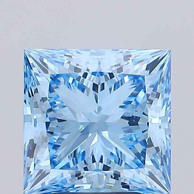 3.01 Carat Princess Shaped, Ideal Cut, VVS2 Clarity, IGI Certified Lab Grown Diamond