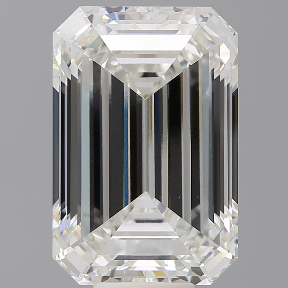 12.56 Carat Emerald Shaped, Ideal Cut, F Color, VVS2 Clarity, IGI Certified Lab Grown Diamond