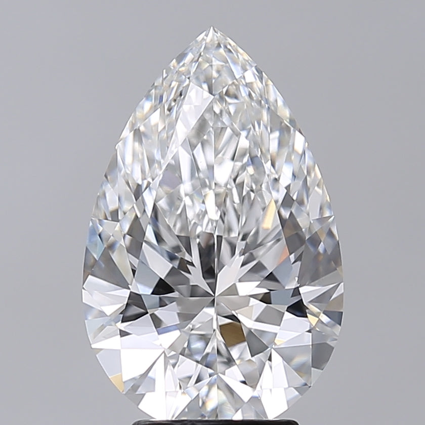 4.02 Carat Pear Shaped, Very Good Cut, E Color, VVS2 Clarity, IGI Certified Lab Grown Diamond
