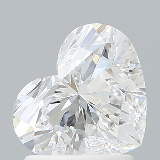 1.57 Carat Heart Shaped, Ideal Cut, D Color, VVS2 Clarity, IGI Certified Lab Grown Diamond