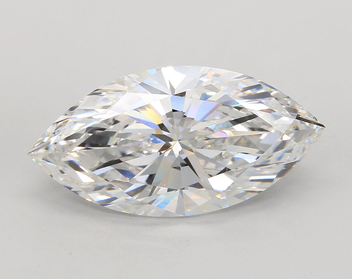 12.00 Carat Marquise Shaped, Ideal Cut, E Color, VS1 Clarity, IGI Certified Lab Grown Diamond