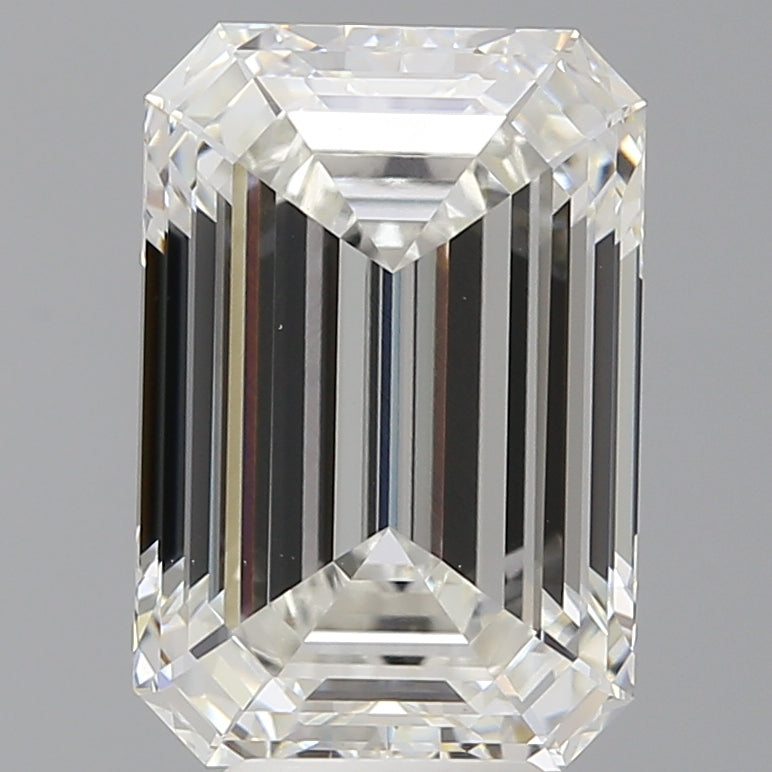 6.49 Carat Emerald Shaped, Ideal Cut, F Color, VS1 Clarity, IGI Certified Lab Grown Diamond